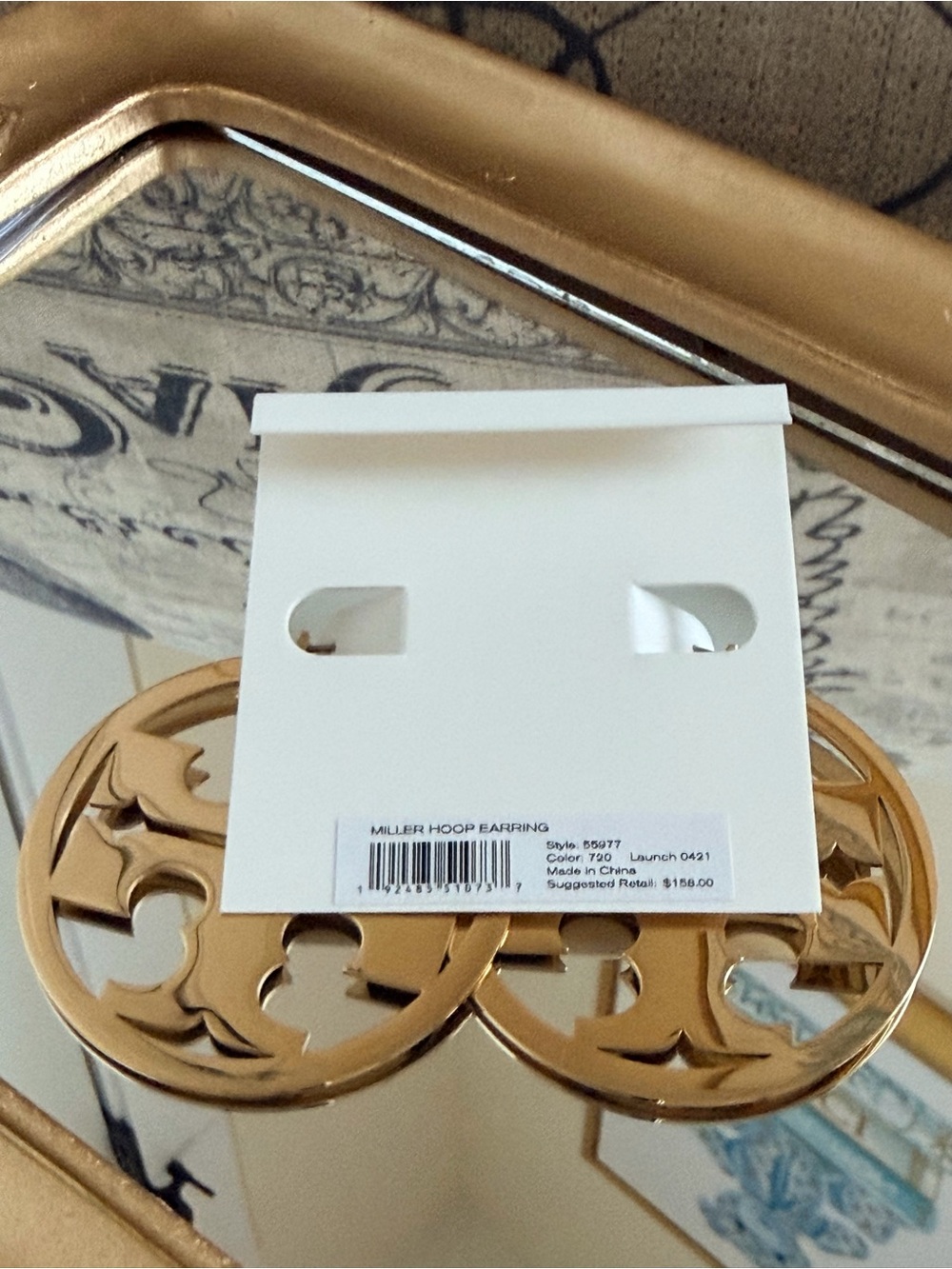Tory Burch Miller Hoop Earrings - Picture 5 of 6